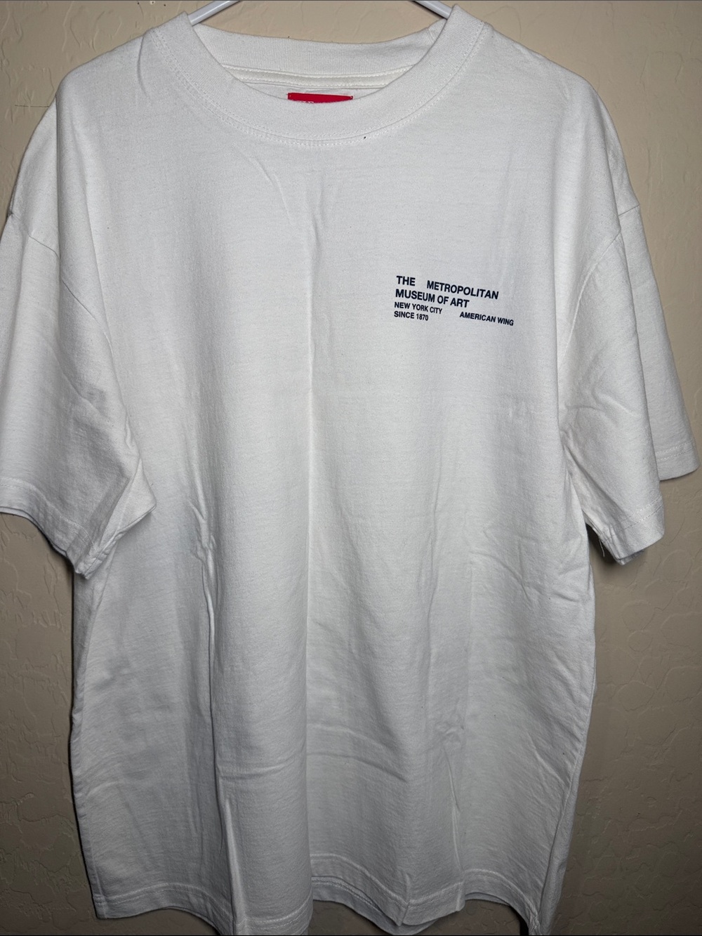 PacSun White Short Sleeve Tee with Small black Text Logo